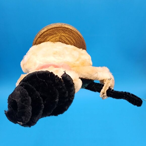 Vintage 1950s Chenille Snowman Ornament Red Nose Hat Scarf Banjo Putz Japan - Picture 8 of 10